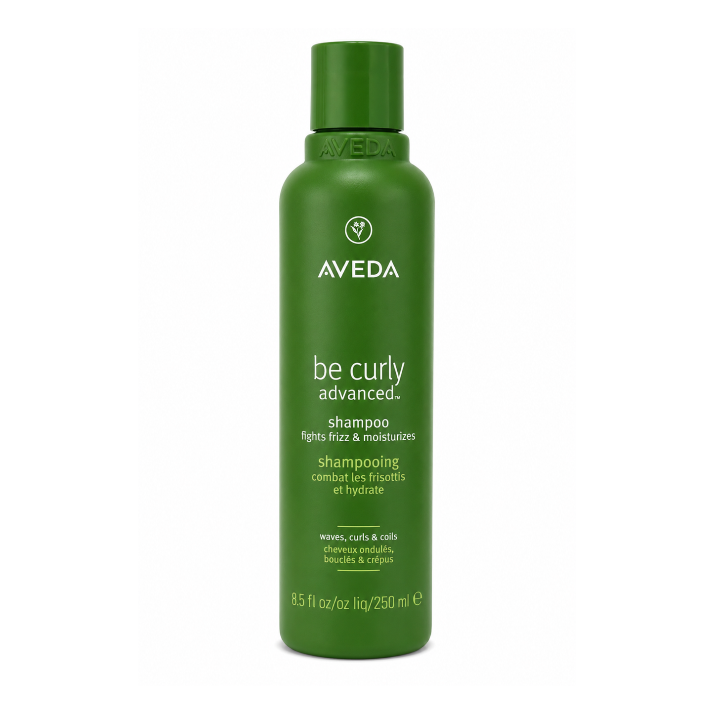 Be Curly Advanced Shampoo de Aveda en su envase.
