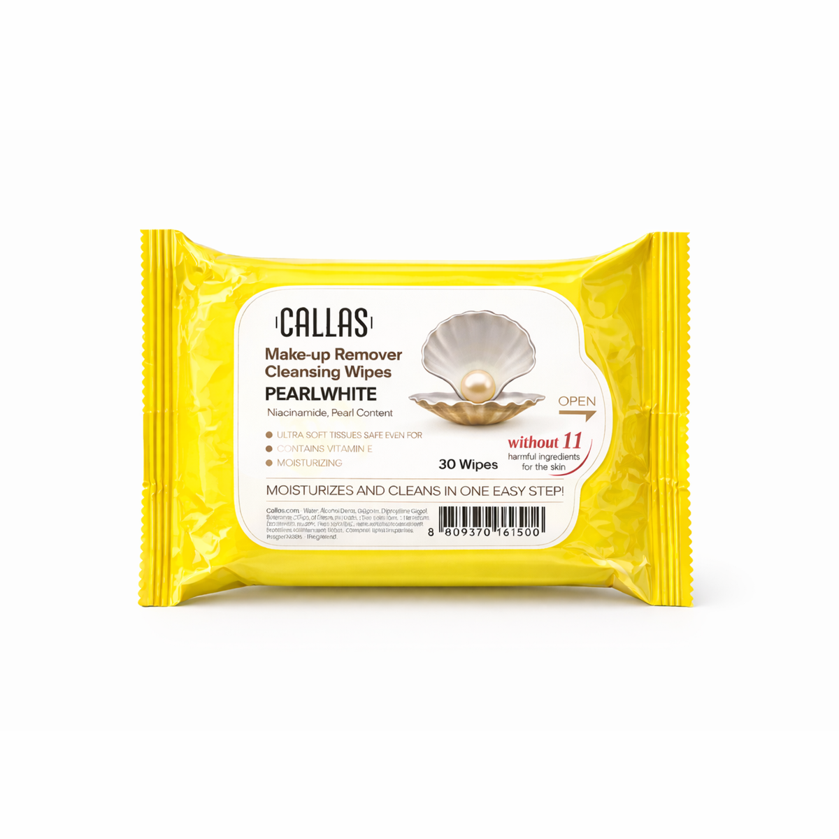 Pearl white cleasing make up remover wipes