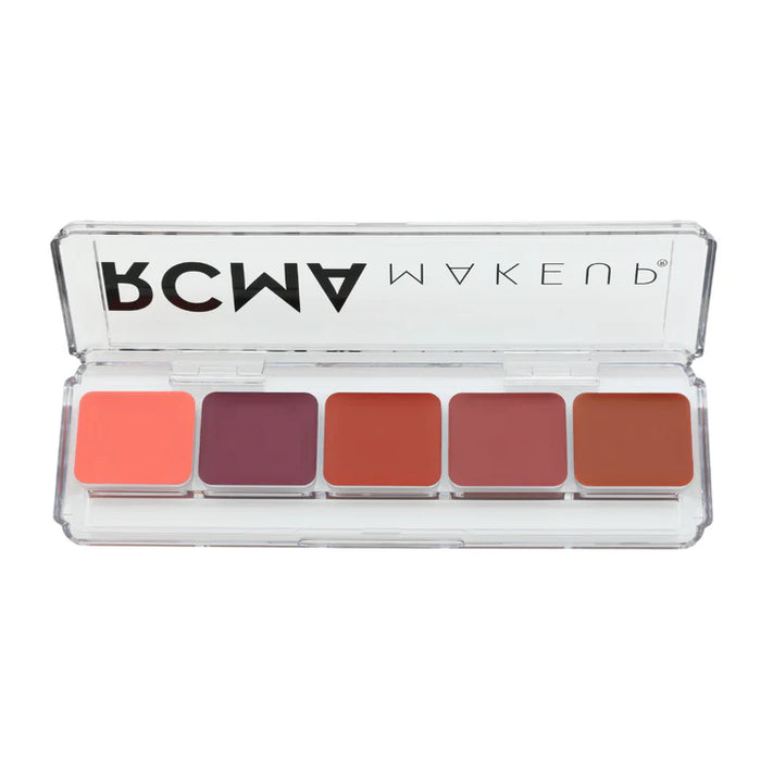 Paleta de rubores en crema RCMA 5-Part Palette #2 abierta.