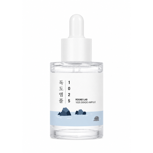 Detalle de la textura de 1025 Dokdo Ampoule de Round Lab.