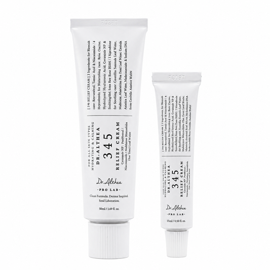 Envase de crema para rostro 345 Relief Cream de la marca Dr. Althea.