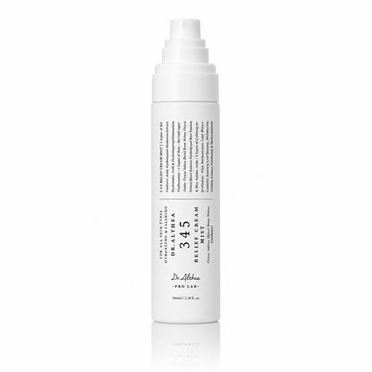 Envase de bruma facial 345 Relief Cream Mist de la marca Dr. Althea.