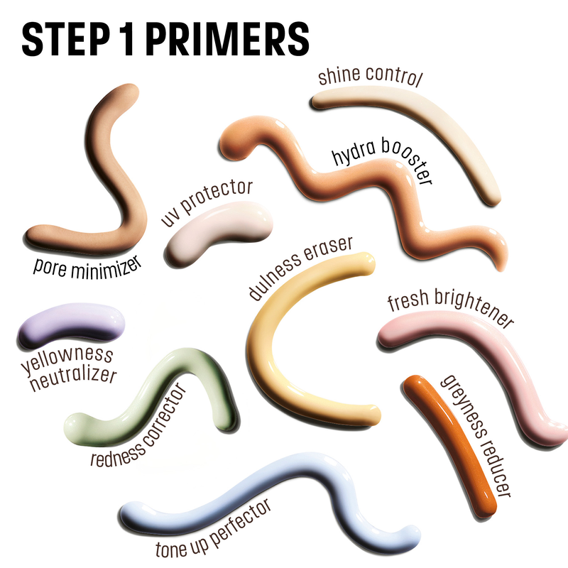 Envase del Step 1 Primer de Make Up For Ever en sus dos versiones.