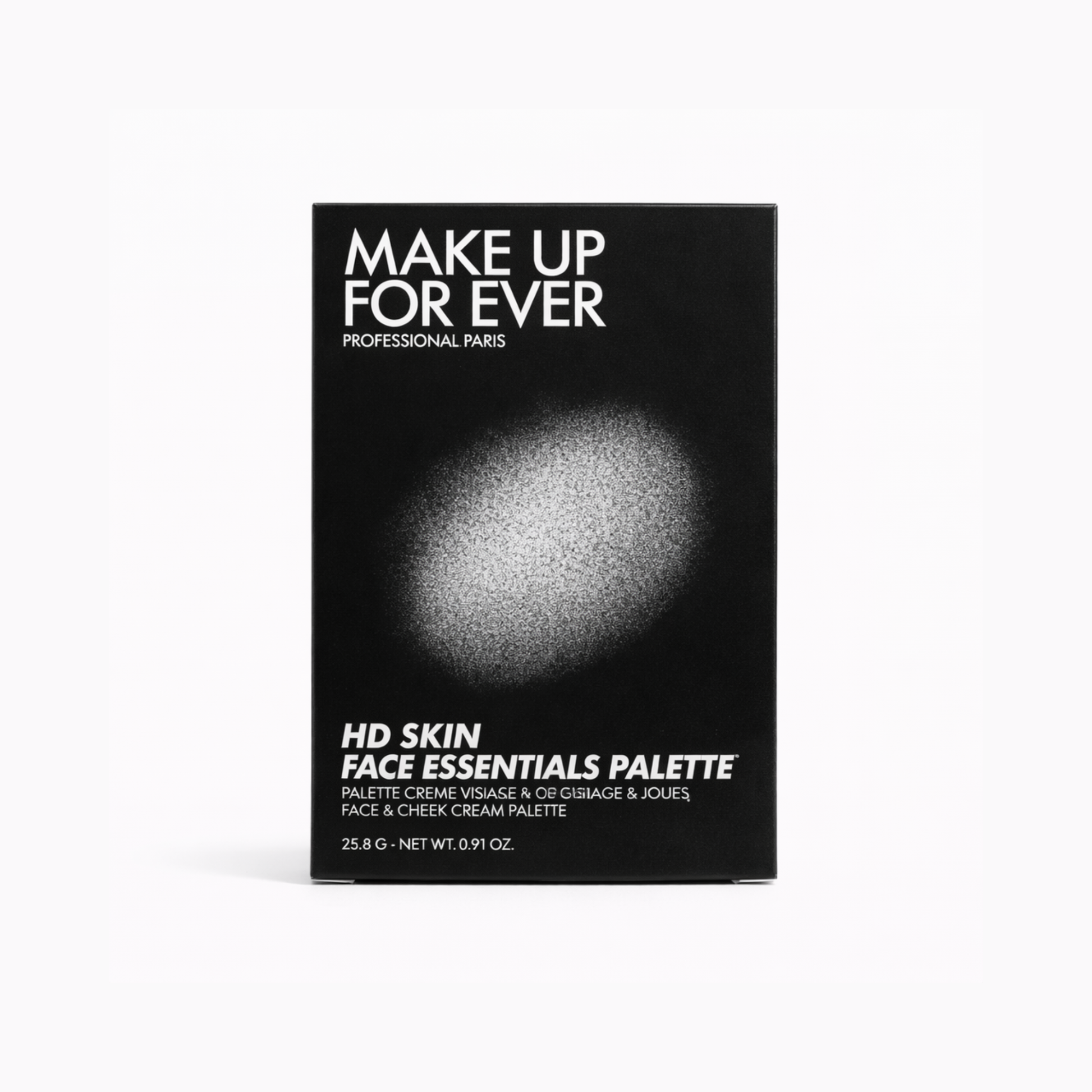 Paleta profesional HD Skin Face Essentials Palette With Highlighters H1 Light to Medium abierta.