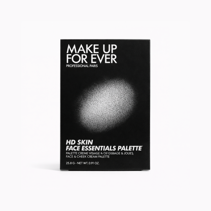 Paleta profesional HD Skin Face Essentials Palette With Highlighters H1 Light to Medium abierta.