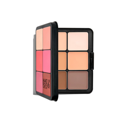 Estuche compacto y elegante de la paleta HD Skin Face Essentials Palette With Highlighters.