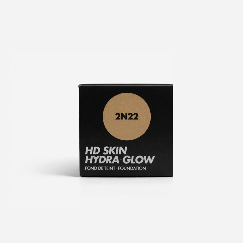 Detalle del envase práctico y elegante de la versión mini de HD Skin Hydra Glow.