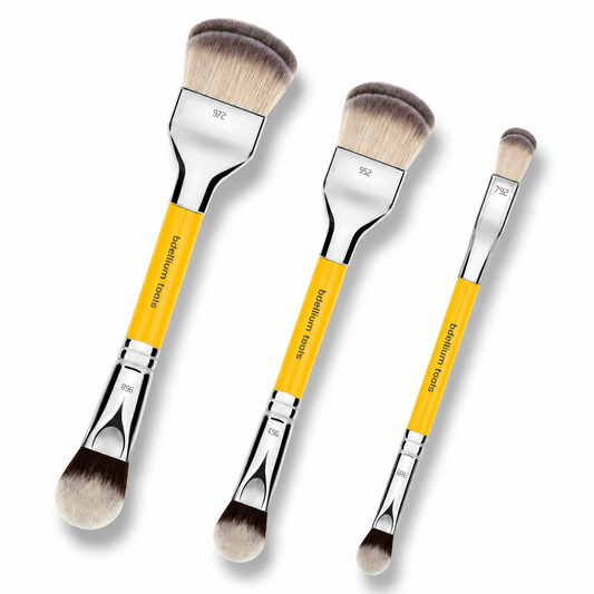 Set de 3 brochas de maquillaje de doble punta Bdellium Tools Studio BDHD.