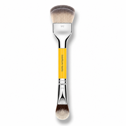 Detalle de las cerdas cónicas y densidad de las brochas difuminadoras BDHD de Bdellium Tools.