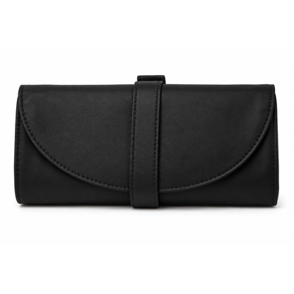 Manta protectora enrollable para brochas de maquillaje Studio Roll-Up Pouch de Bdellium Tools en color negro.