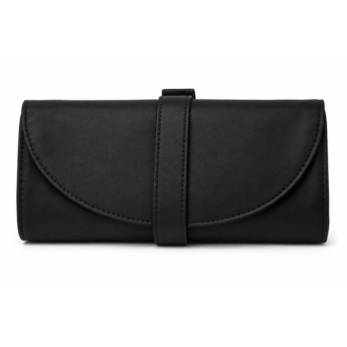 Manta protectora enrollable para brochas de maquillaje Studio Roll-Up Pouch de Bdellium Tools en color negro.