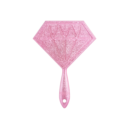 Reflejo nítido y mango ergonómico del espejo estrella de colección con acabado espejo Pink Diamond