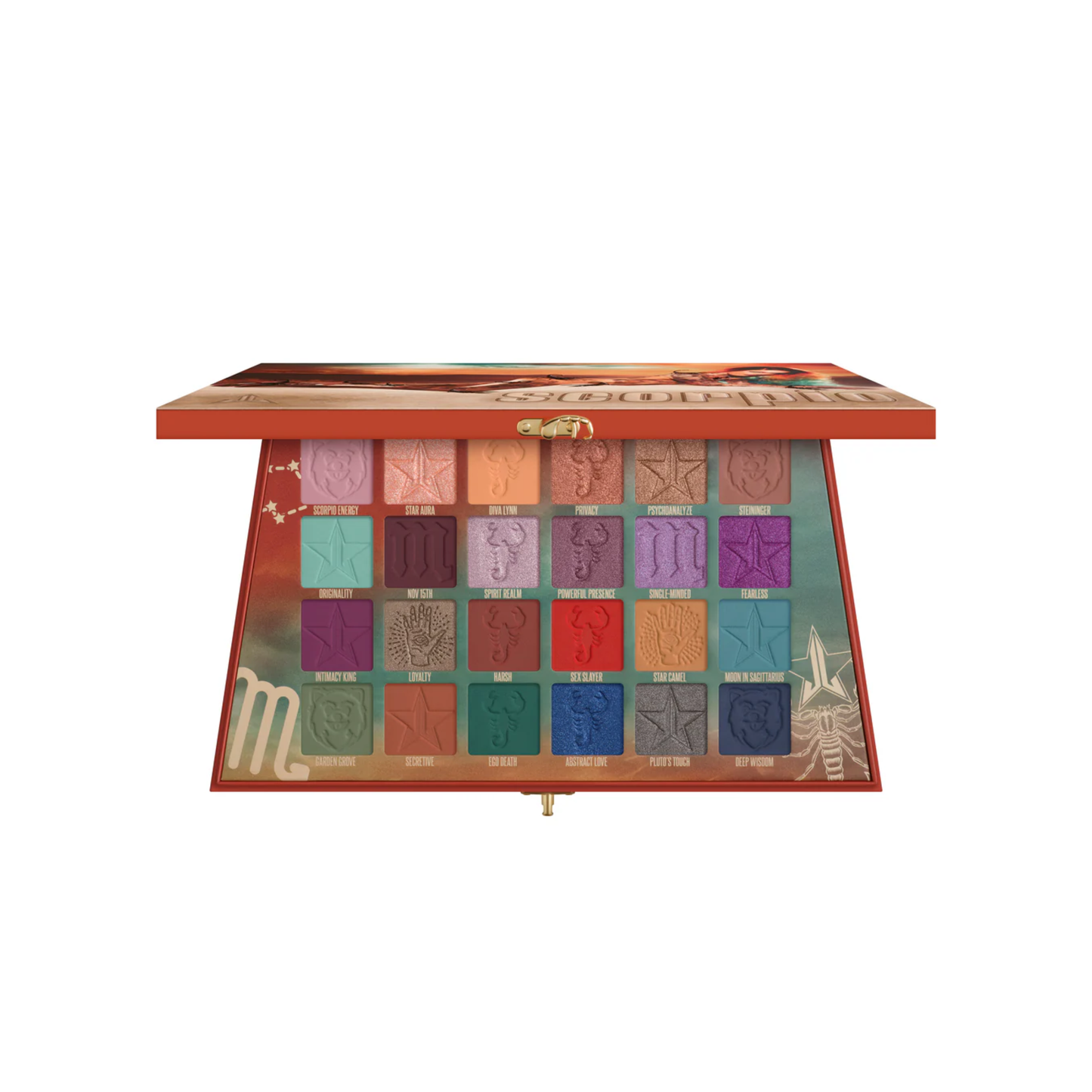 Maquillaje de ojos intenso y seductor con transiciones oscuras utilizando la paleta Scorpio de Jeffree Star