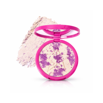 Estuche rosa de colección con el logo de estrella del rubor iluminador de larga duración Fatal Orchid