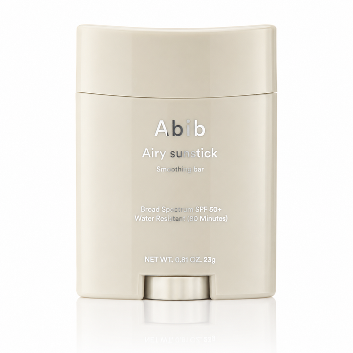 Envase de protector solar en stick Airy Sunstick de la marca Abib.