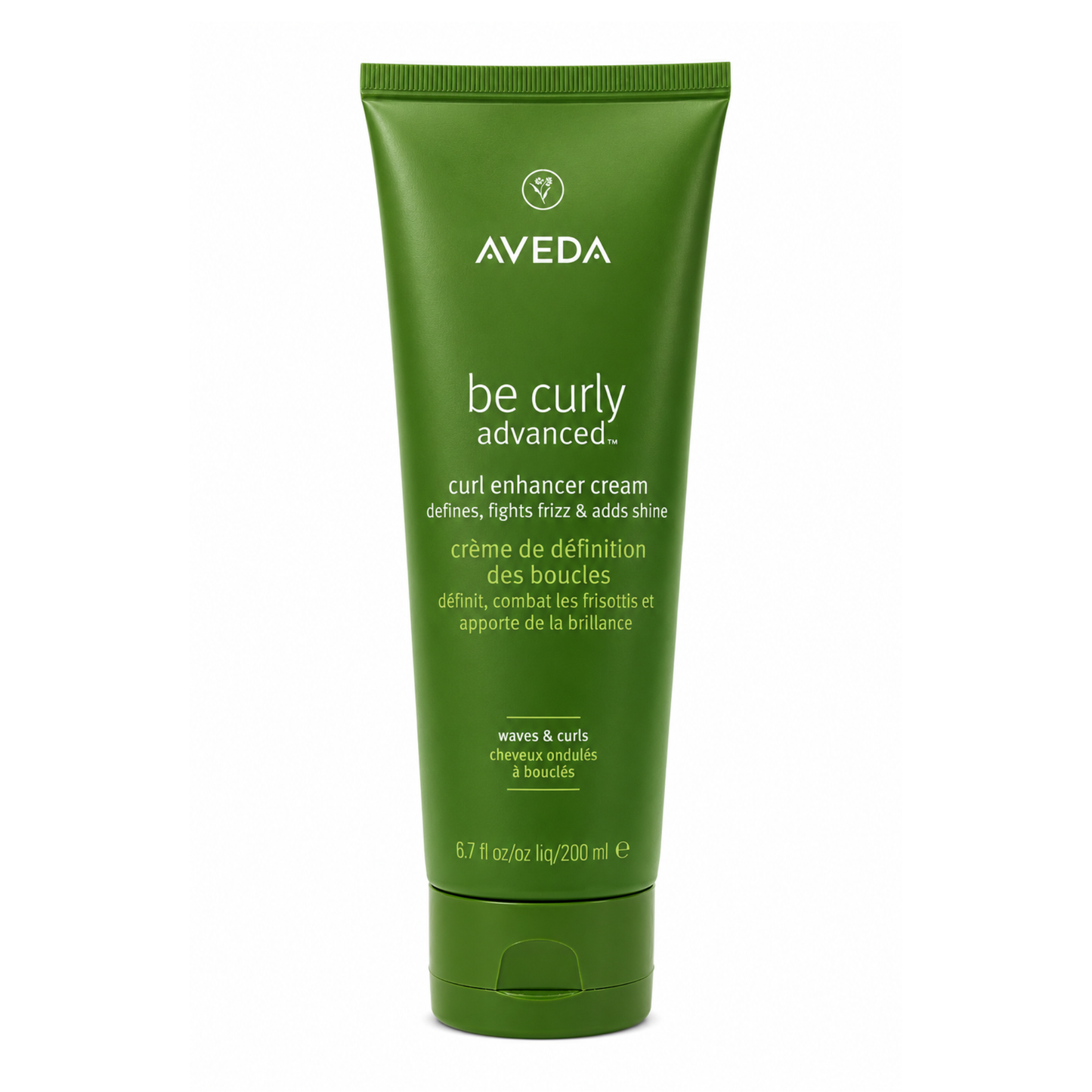 Be Curly Advanced Curl Enhancer Cream de Aveda en su envase.