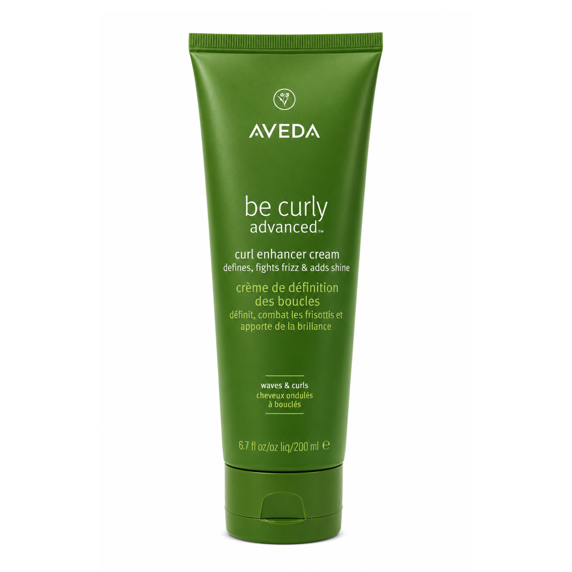 Be Curly Advanced Curl Enhancer Cream de Aveda en su envase.