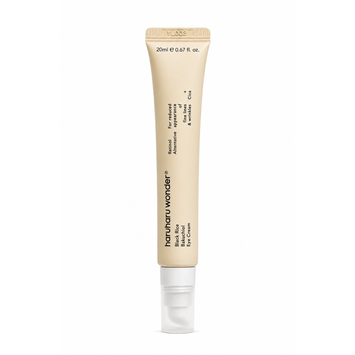 Envase de crema para ojos Bakuchiol Eye Cream Unscented de la marca Haruharu Wonder.