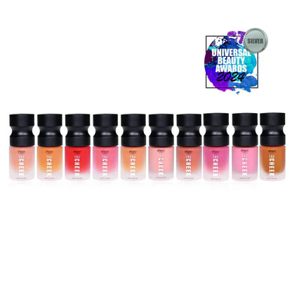 Envase original del rubor líquido de alta pigmentación de la línea The Cheek Liquid Blush de la marca BPerfect.