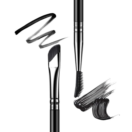 Brocha doble punta para cejas D109 de EIGSHOW, mostrando ambos extremos.