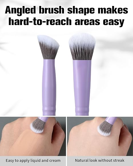 Cerdas sintéticas de alta densidad de la brocha E875P ideales para aplicar corrector.