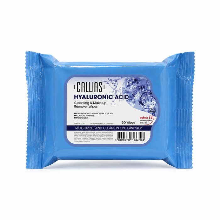 Hyaluronic acid cleasing make up remover wipes