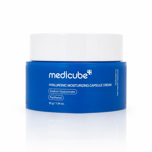 Envase de crema para rostro Capsule Cream with Hyaluronic Acid de la marca Medicube.