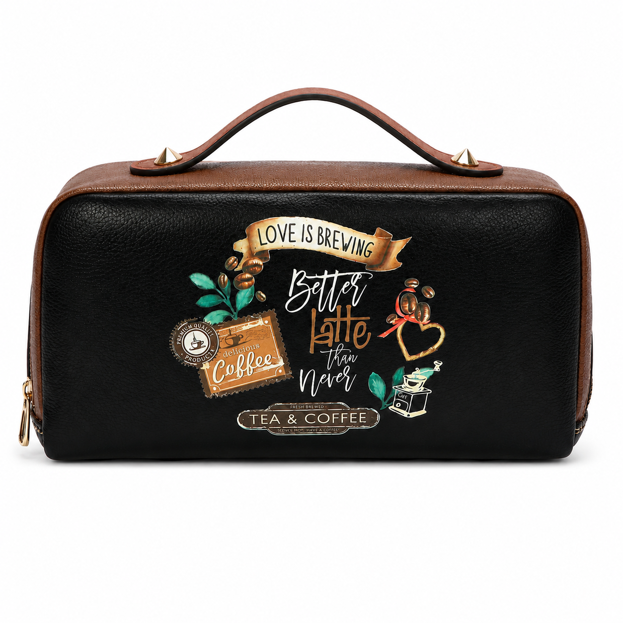 Detalle de la silueta rígida e impermeable con el estampado artístico de estética digital de la línea Virtual Friend.