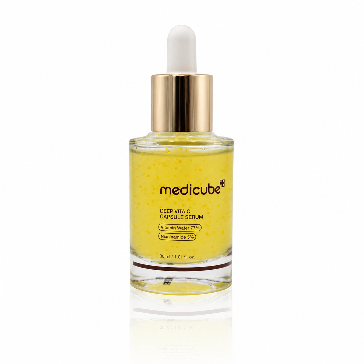 Envase de sérum facial Deep Vitamin C Capsule Serum de la marca Medicube.