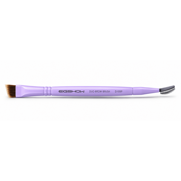 F673P Dual-Ended Liner & Brow Brush - Silver Ion (brocha doble punta delineador y cejas)