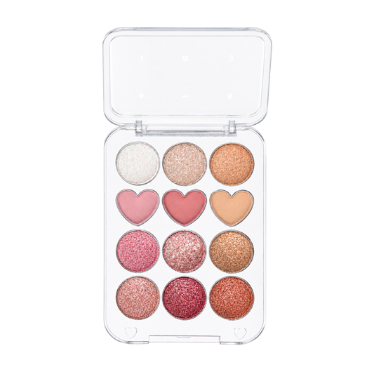 Detalle de los tonos mate y shimmer de la paleta Eye Palette de Colorgram.