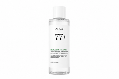 Envase de tónico facial Heartleaf 77 Calming Toner de la marca Anua.
