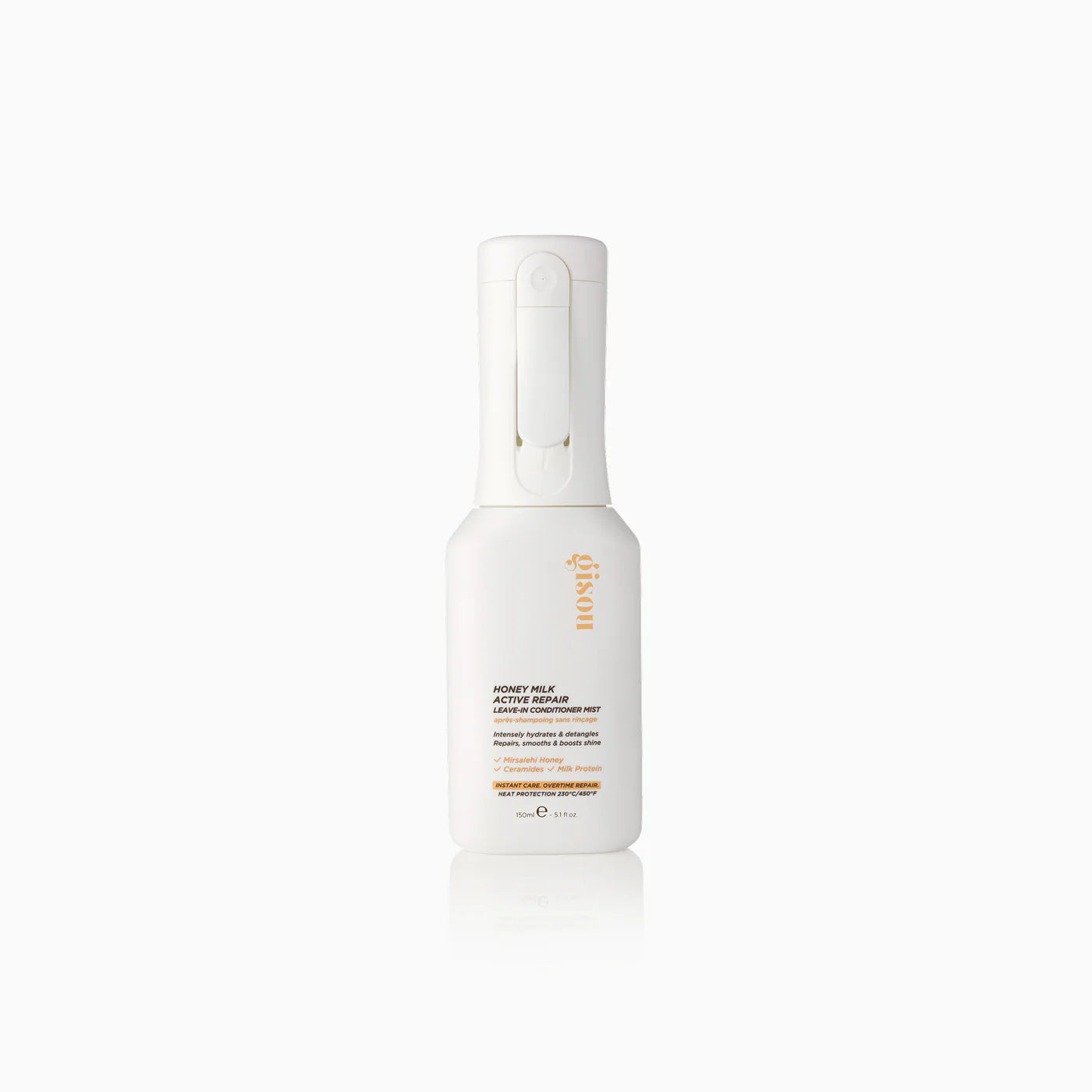 Frasco en spray del acondicionador sin enjuague Honey Milk Active Repair Leave-In Conditioner.