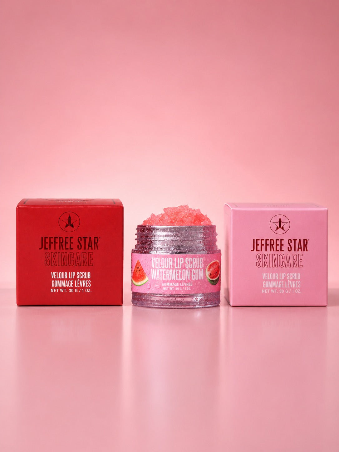 Exfoliantes para labios de marca Jeffree Star.