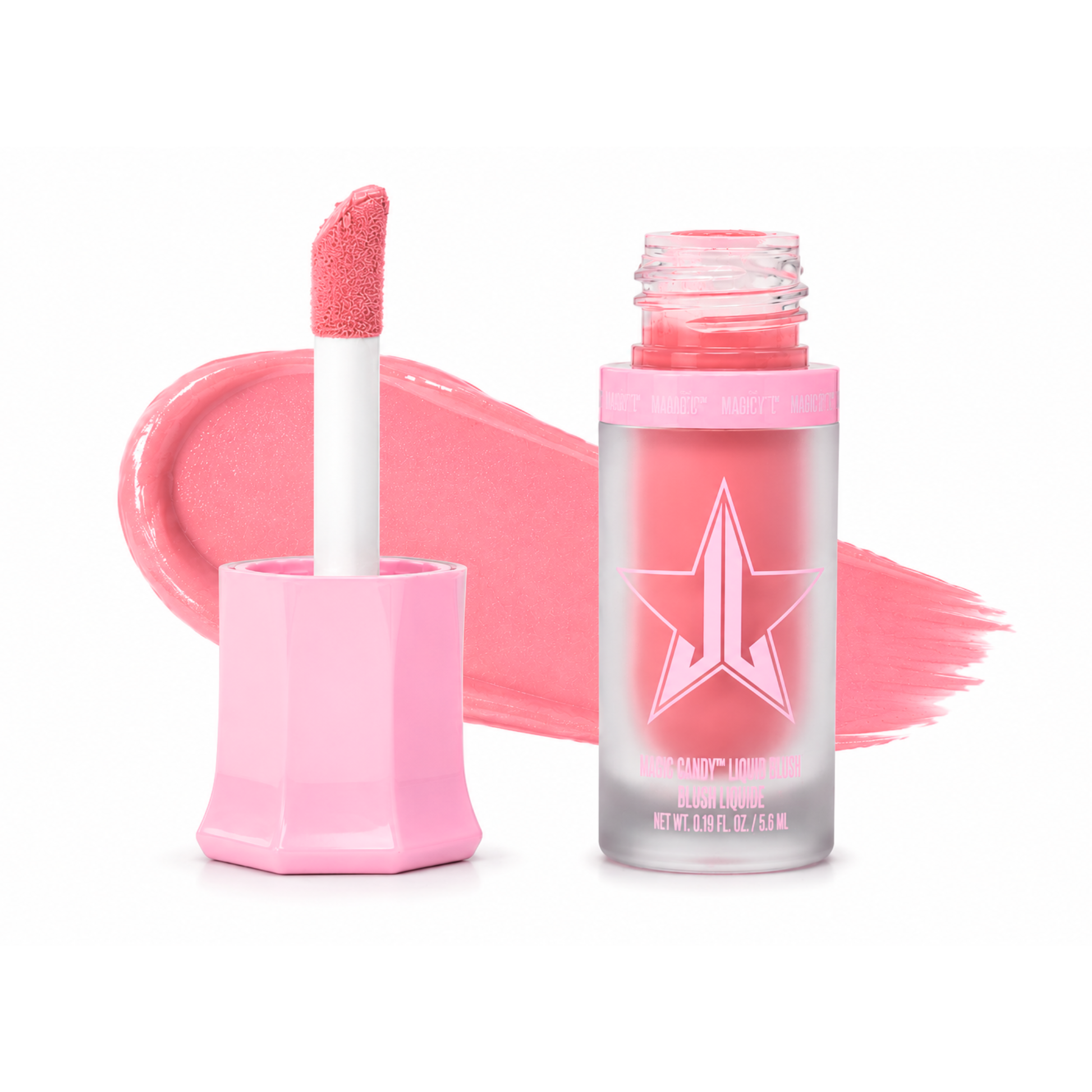 Magic Candy Liquid Blush de Jeffree Star Cosmetics en tono Peach Bubblegum.