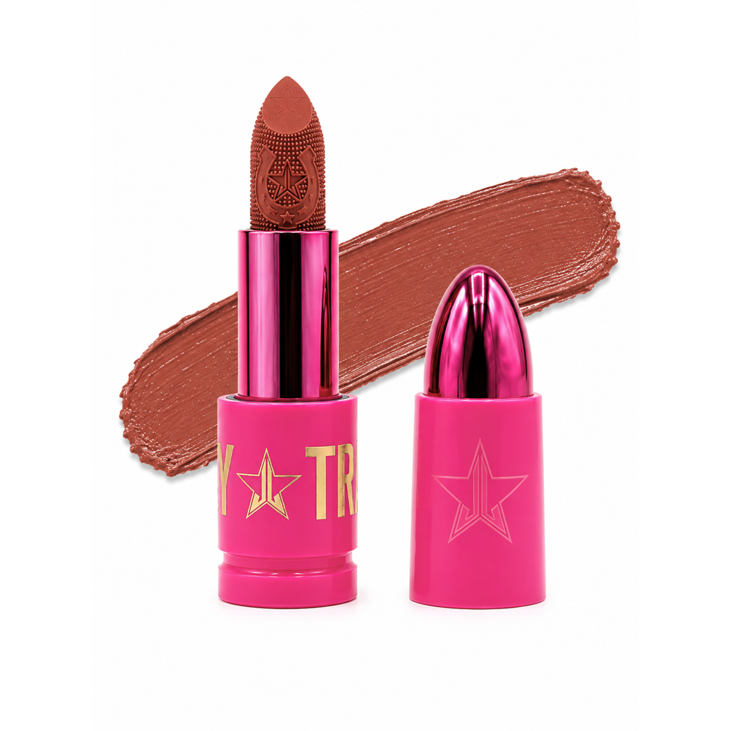 Shiny Trap Lipstick de Jeffree Star Cosmetics en tono Rodeo Love.