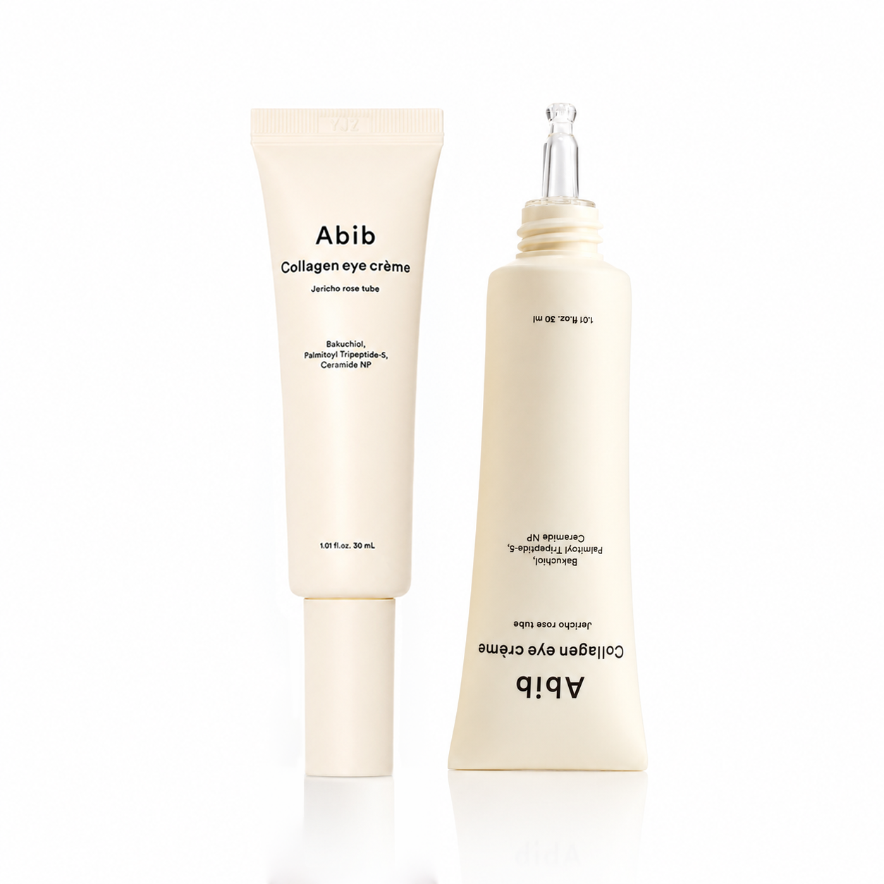 Aplicación de Jericho Collagen Eye Creme de Abib sobre la piel.