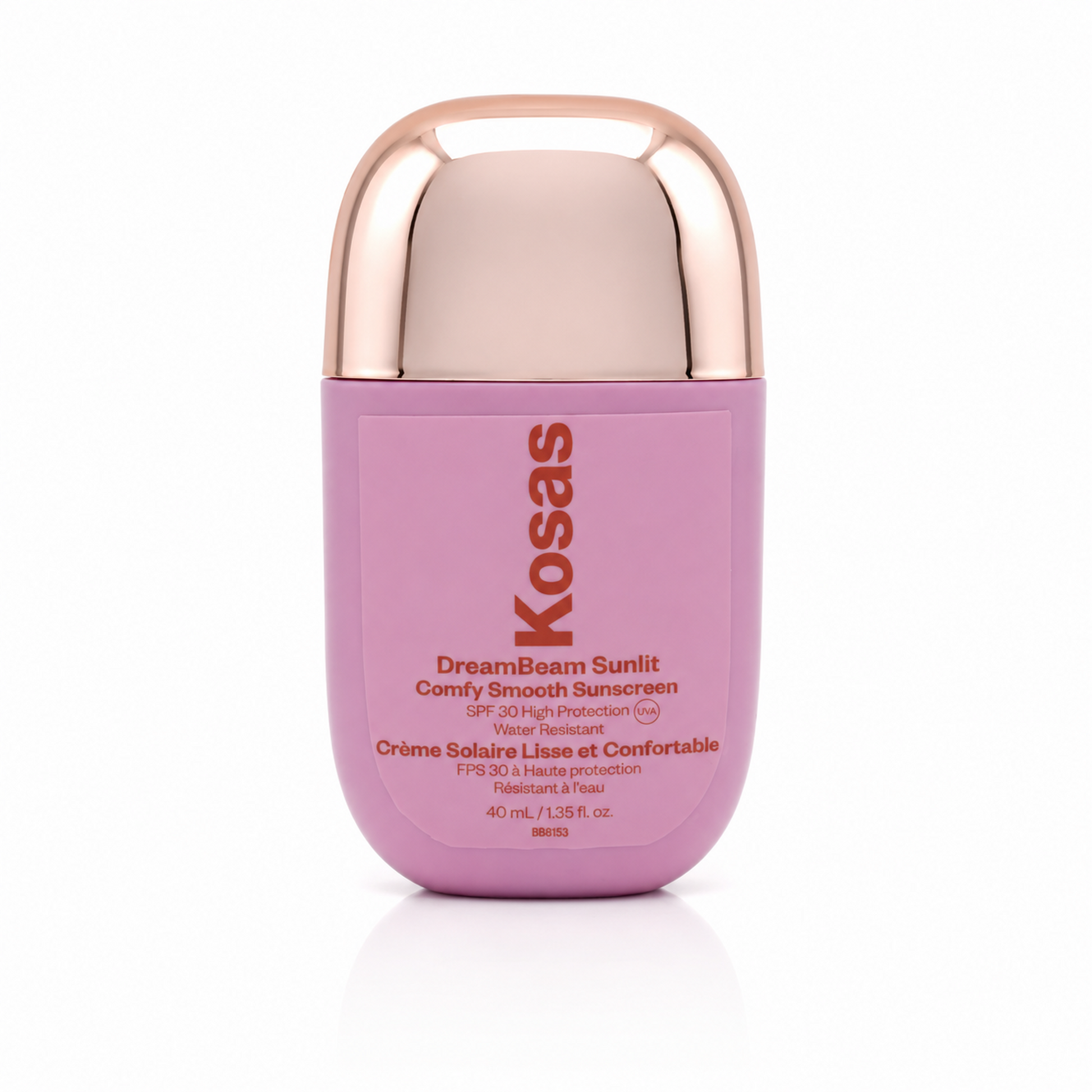Protector Solar DreamBeam Sunscreen SPF 40 de Kosas tono Sunlit.