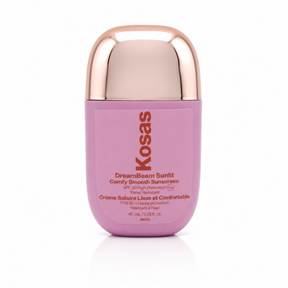 Protector Solar DreamBeam Sunscreen SPF 40 de Kosas tono Sunlit.
