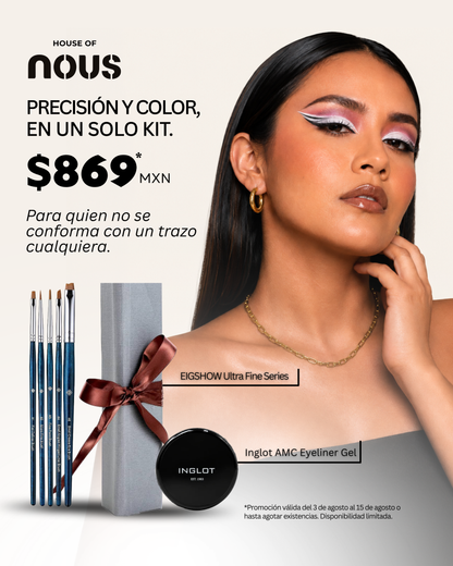 Kit Delineado de Ojos | Delineador en Gel y Brochas | House of Nous