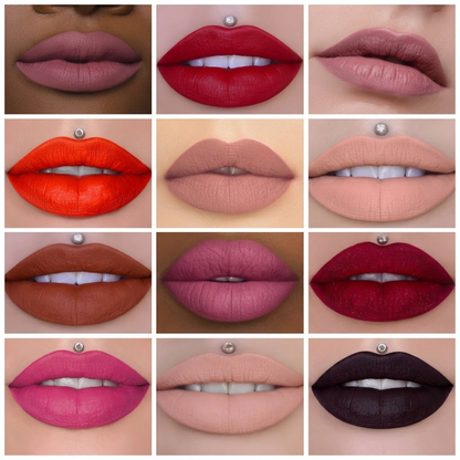 Labial líquido mate Jeffree Star Cosmetics Velour Liquid Lipstick en el tono rojo Redrum