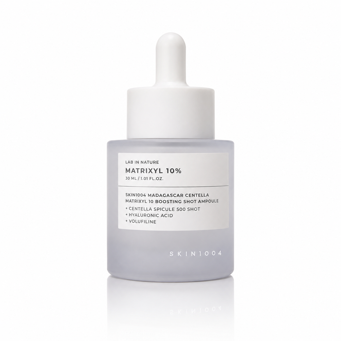 Envase de ampolleta facial Matrixyl 10 Boosting Shot Ampoule de la marca SKIN1004.