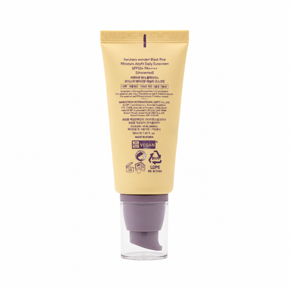 Detalle de la textura de Moisture Airyfit Daily Sunscreen SPF50+ Unscented de Haruharu Wonder.