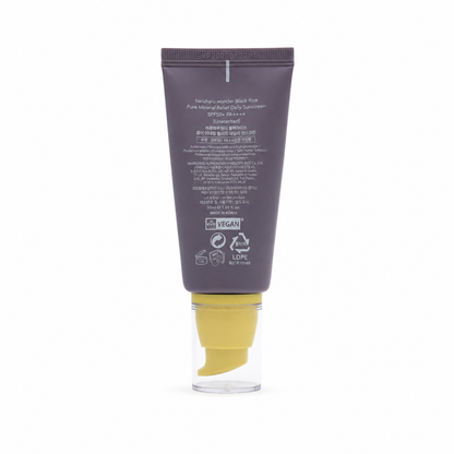 Detalle de la textura de Moisture Pure Mineral Relief Sunscreen SPF50+ Unscented de Haruharu Wonder.