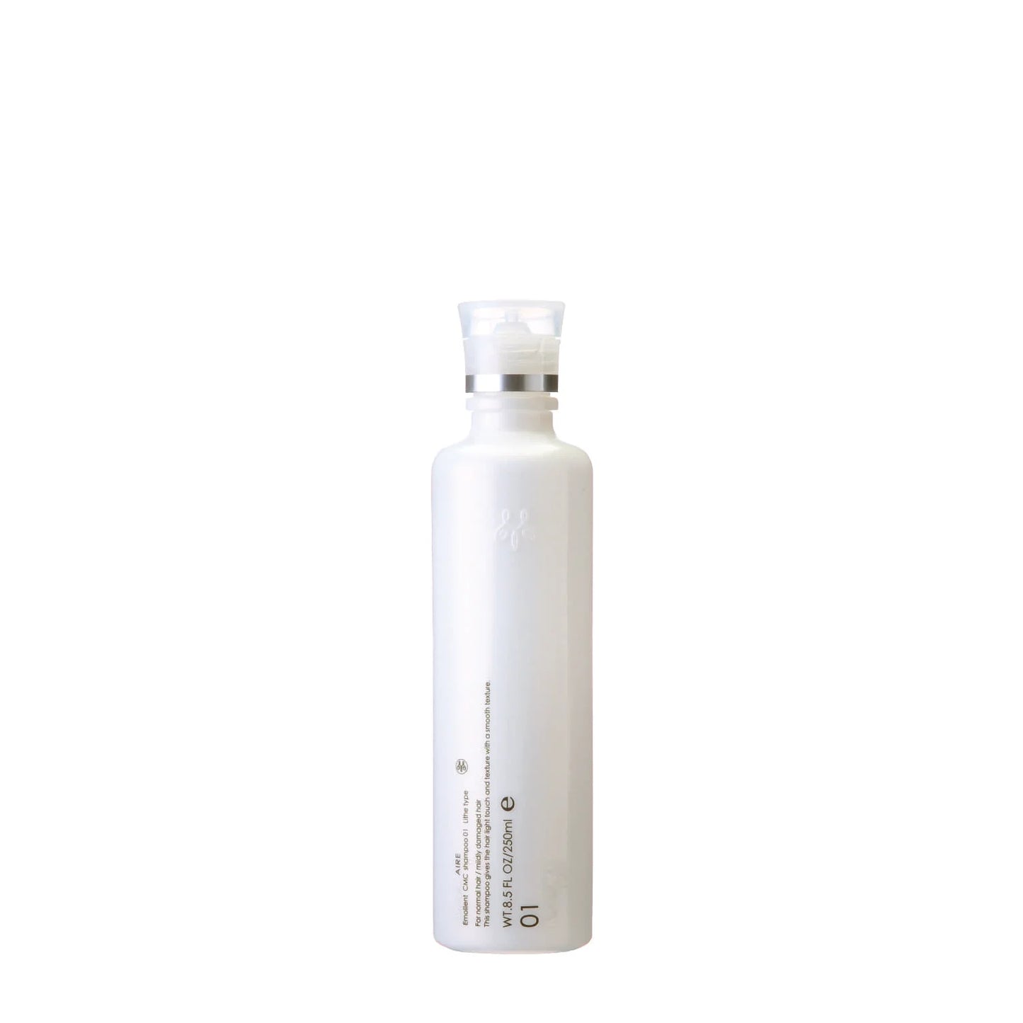 Botella del shampoo profesional Mucota Aire 01 de cosmetica capilar japonesa.
