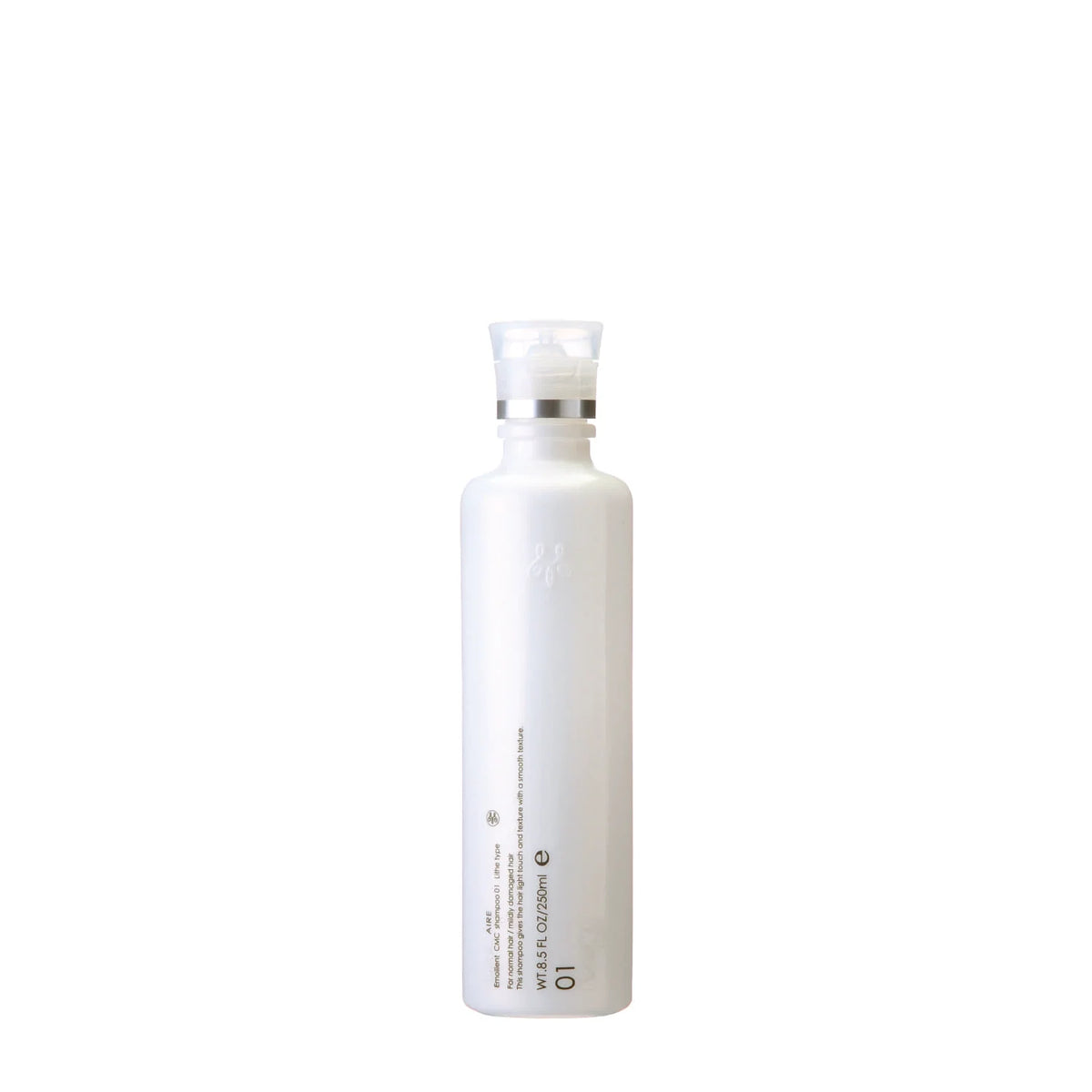 Botella del shampoo profesional Mucota Aire 01 de cosmética capilar japonesa.
