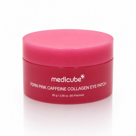 Envase de PDRN Pink Caffeine Collagen Eye Patch de la marca Medicube.