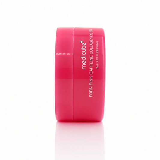 Detalle de la textura de PDRN Pink Caffeine Collagen Eye Patch de Medicube.