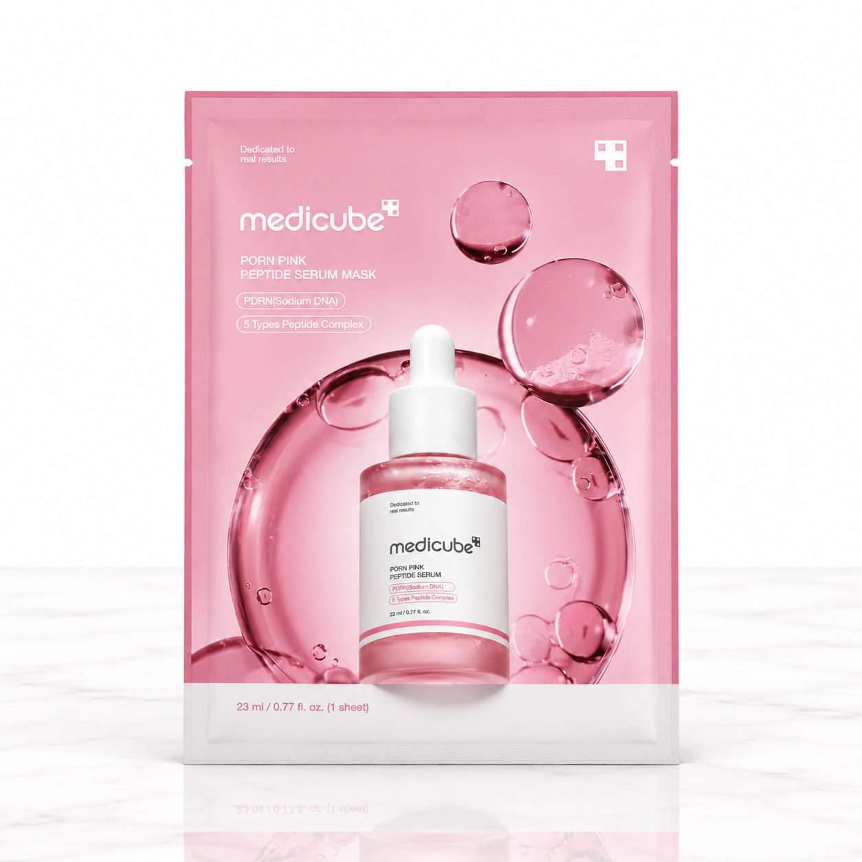 Mascarilla facial PDRN Pink Peptide Serum Mask de Medicube.