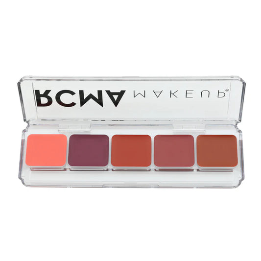 Paleta de rubores en crema RCMA 5-Part Palette #2 abierta.